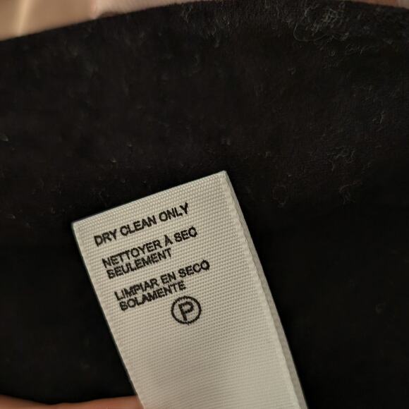 NWOT James Perse Black Crushed Velvet A-line Midi Skirt, size 1/ US 4 - Picture 8 of 10